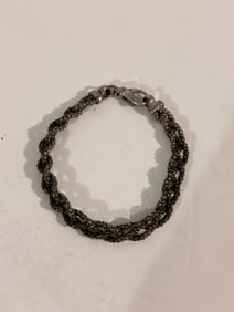 Vintage Sterling Silver mesh Bracelet 7"