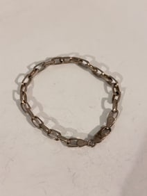 Vintage Sterling Silver link Bracelet 7.5"