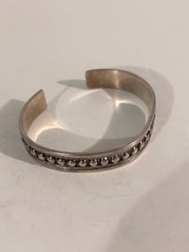 Vintage Navajo Sterling Silver 950 cuff Bracelet 7"