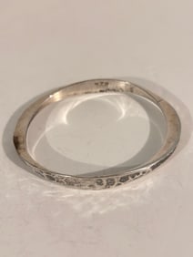 Tone Vigeland Norway beautiful modernist sterling silver vintage bangle bracelet 7"