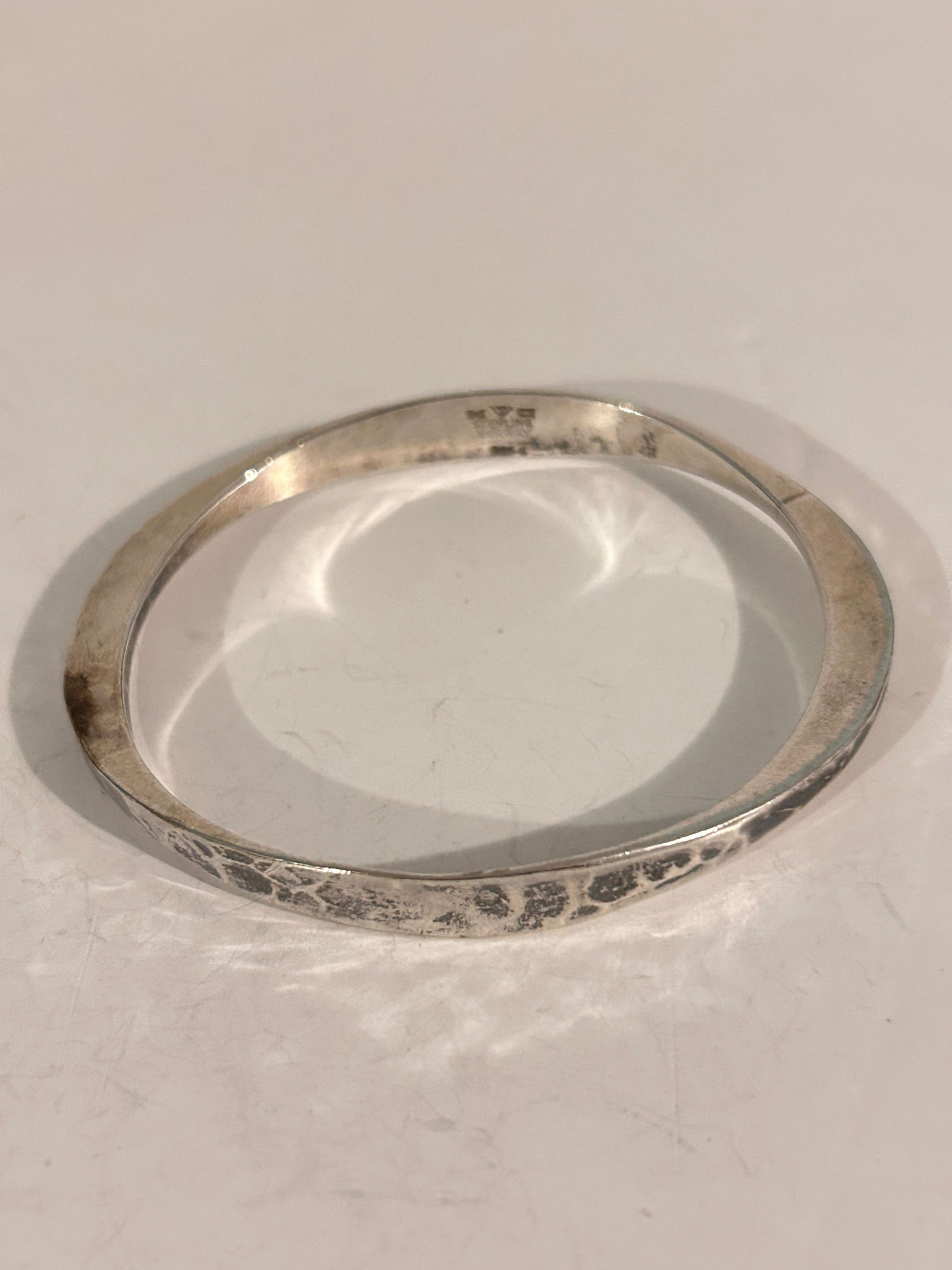 Tone Vigeland Norway beautiful modernist sterling silver vintage bangle bracelet 7" (1 of 5)