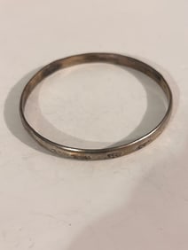 Vintage Sterling Silver Etched Bracelet 7"