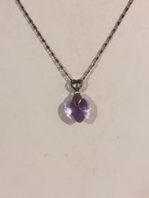 Vintage heart pendant Necklace Sz 17"