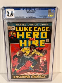 Luke Cage Hero for Hire #1 Marvel Comic Book CGC 3.0