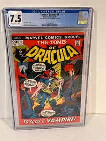 Vintage Comic Book Tomb of Dracula #5 Double Cover CGC 7.5 outer cover 5.5