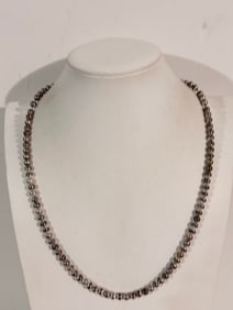 Vintage Silver Tone Napier bead Necklace Sz 23"