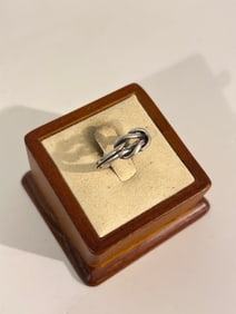 Vintage Sterling Silver Modernist knot Ring Sz 6