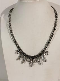 Vintage Elegant Rhinestone Necklace Sz 19"