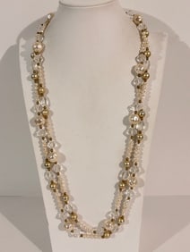 Vintage Beaded Necklace Sz 30"