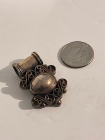 Vintage Sterling Silver Mexico heavy Pendant