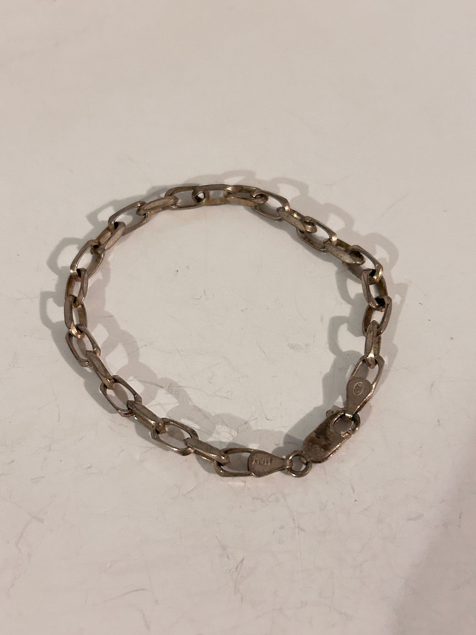 Vintage Sterling Silver link Bracelet 7.5" (1 of 4)
