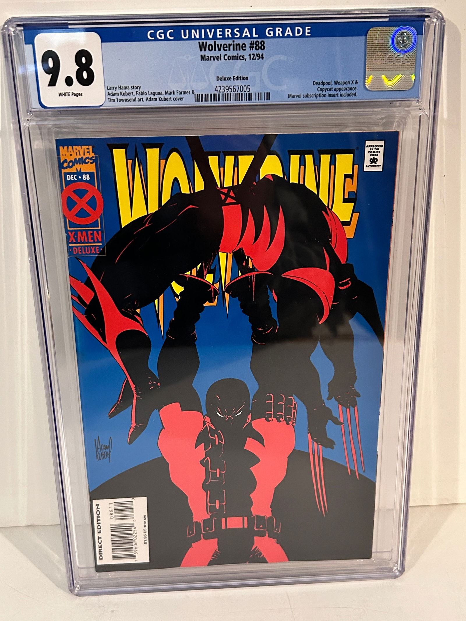 WOLVERINE #88 CGC 9.8 1994 Marvel Comics - 1st battle vs Deadpool (1 of 2)