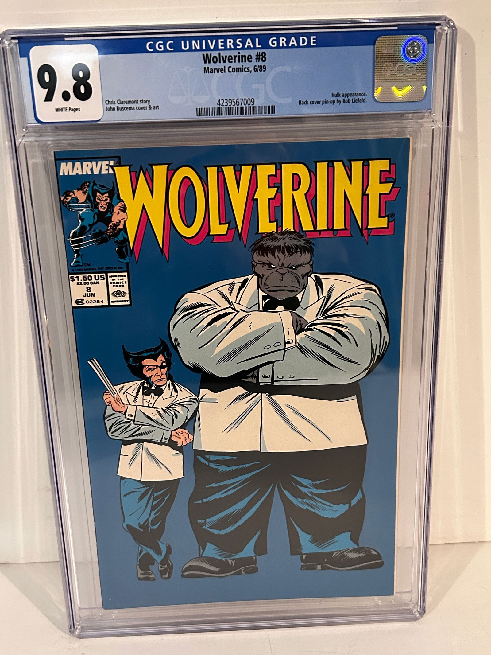 Vintage Comic Book Wolverine #8 CGC NM/M 9.8 Classic Grey Hulk Mr. Fixit cover! Buscema Art! (1 of 2)