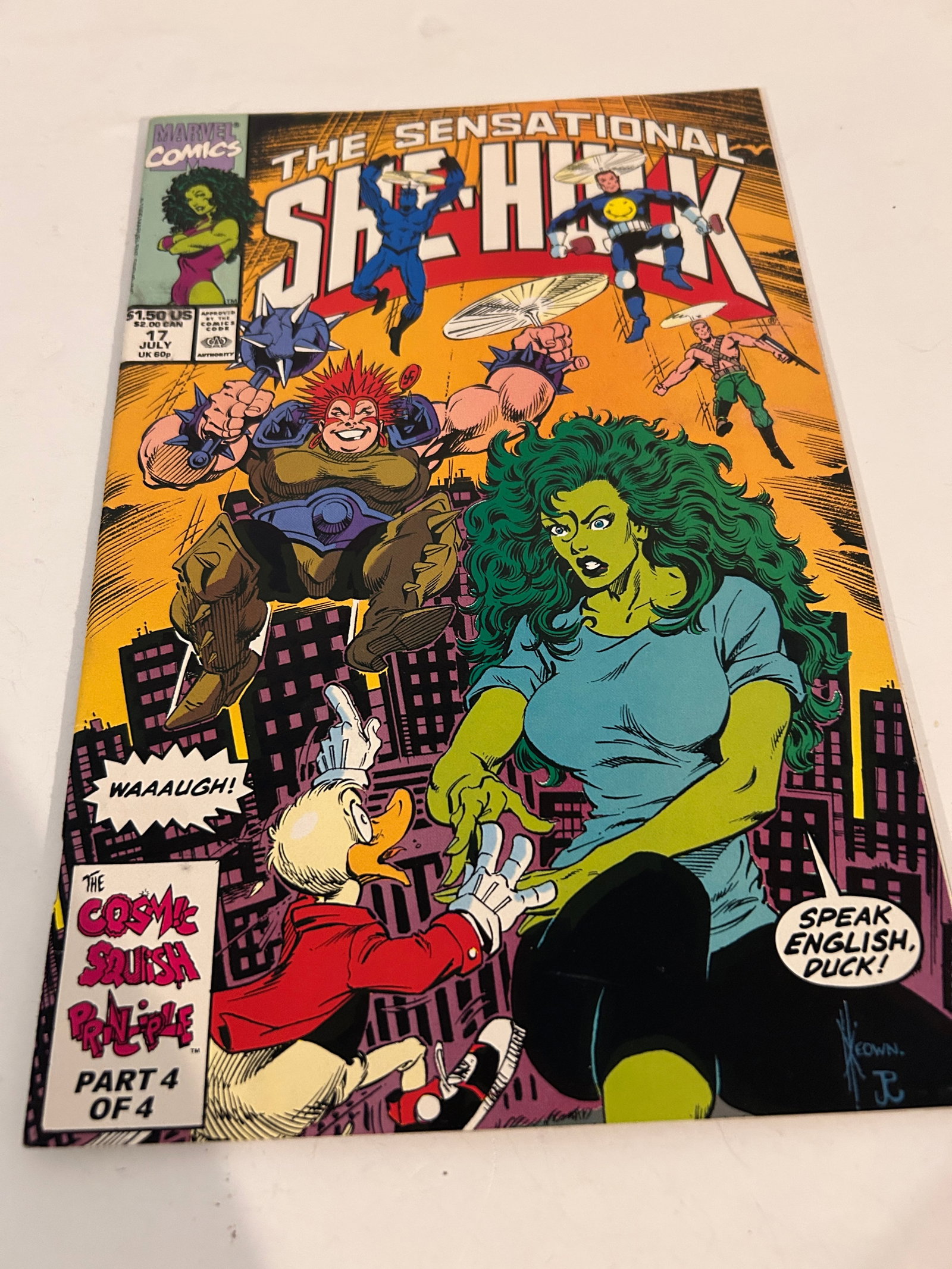 Vintage Comic Book Sensational She Hulk # 17: Vintage Comic Book Sensational She Hulk # 17 Please view all photos as they are part of the description and condition of this Item, Feel free to contact me with questions or picture requests! Used Ite