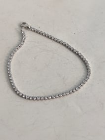 Vintage Sterling Silver rhinestone Bracelet 7 1/4"