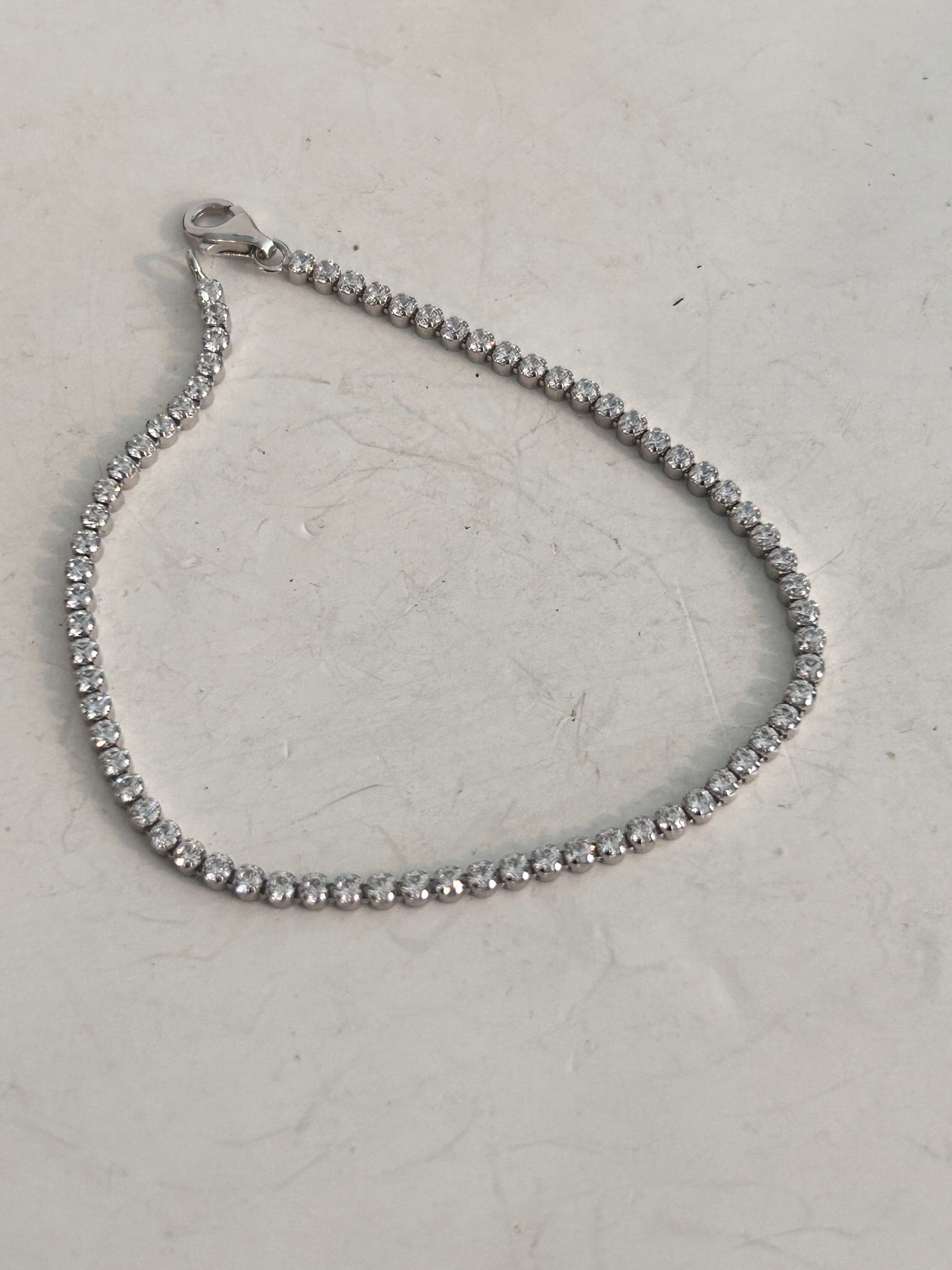 Vintage Sterling Silver rhinestone Bracelet 7 1/4" (1 of 4)