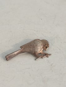 Vintage Sterling Silver Bird Brooch