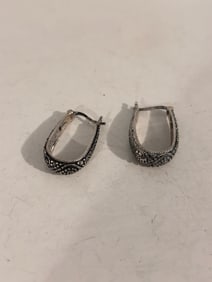 Vintage Sterling Silver marcasite Earrings