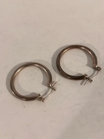 Vintage Sterling Silver hoop Earrings
