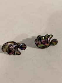Vintage Sterling Silver Alpaca Earrings