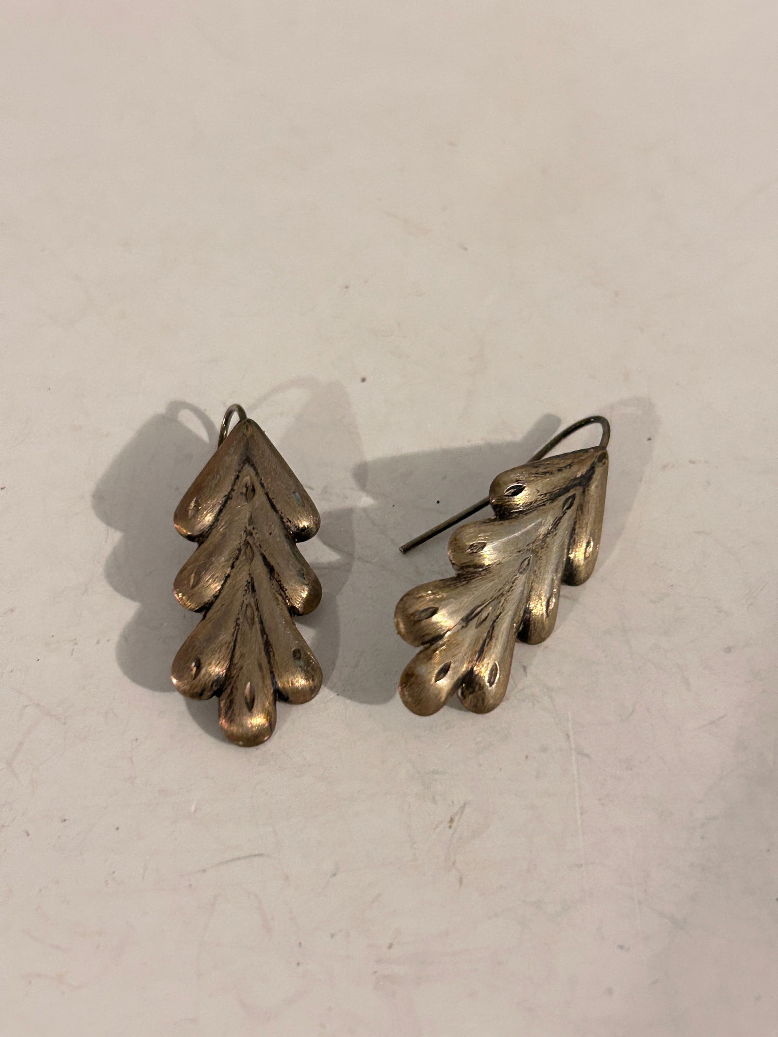 Vintage Sterling Silver leaf Earrings (1 of 5)