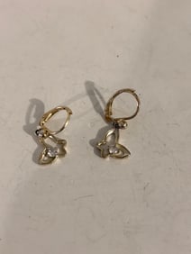Vintage Sterling Silver butterfly Earrings