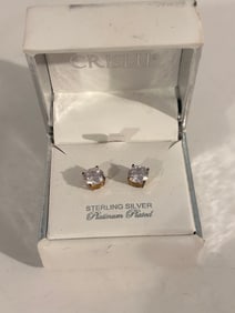 Vintage Sterling Silver Crislu post Earrings