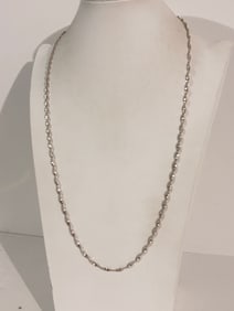 Vintage Sterling Silver twist Necklace Sz 29"