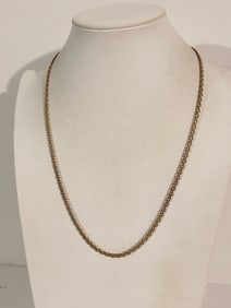 Vintage Sterling Silver Vermeal Necklace Sz 23"