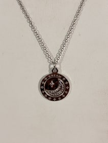 Vintage Sterling Silver pendant Necklace Sz 21"