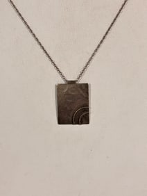 Vintage Sterling Silver STG W-P Pendant Necklace Sz 17"