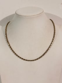 Vintage Sterling Silver Rope chain Necklace Sz 19"