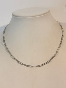 Vintage Sterling Silver link Necklace Sz 16"