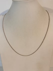 Vintage Sterling Silver rope chain Necklace Sz 23"