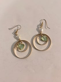 Vintage gold tone heart Earrings