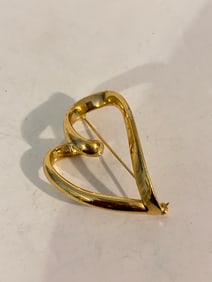 Vintage Gold Tone AK Brooch