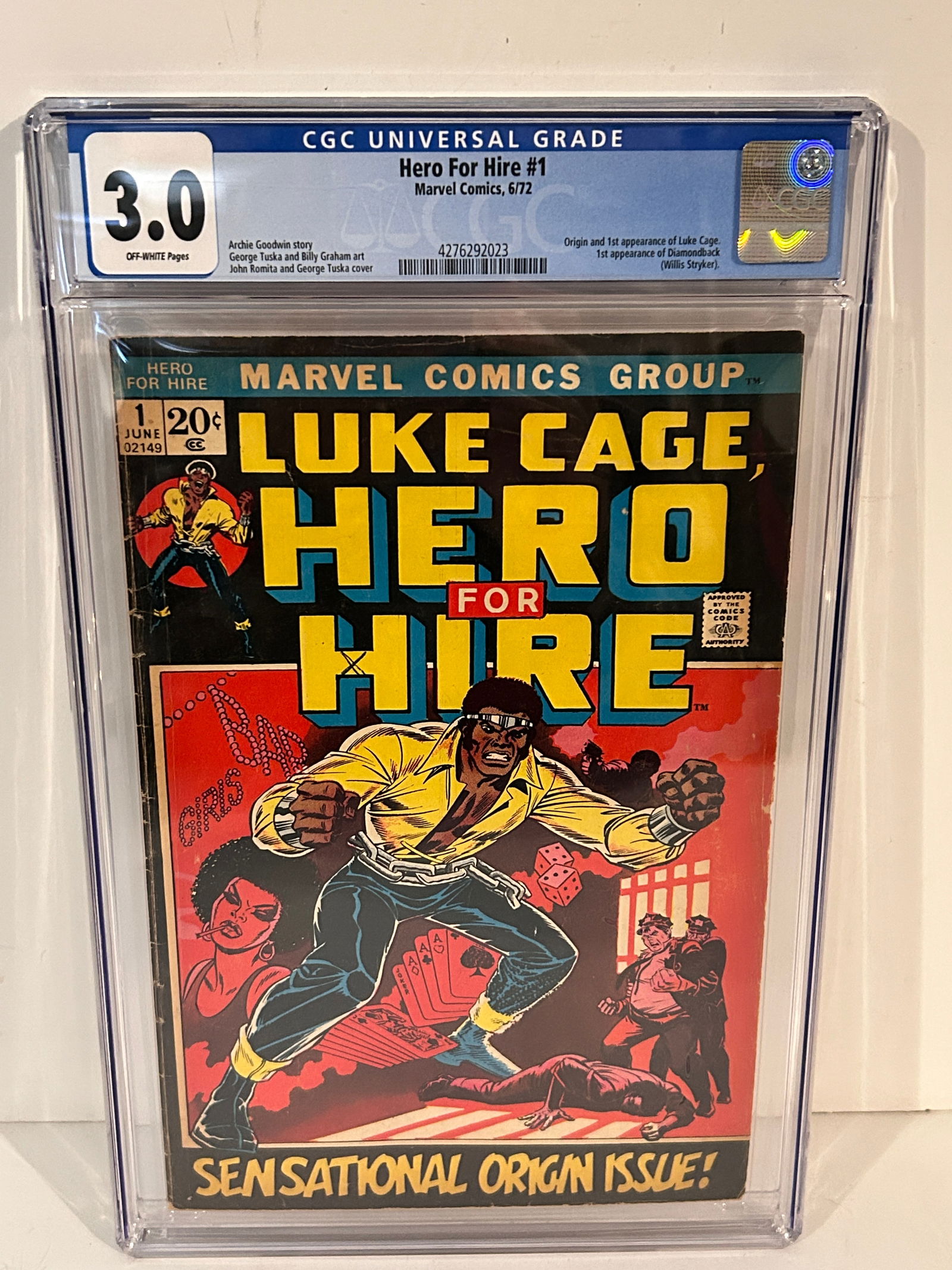 Luke Cage Hero for Hire #1 Marvel Comic Book CGC 3.0 (1 of 2)