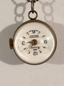 Vintage Harvester Swiss-made Mechanical Watch Necklace/ Pendant 19"