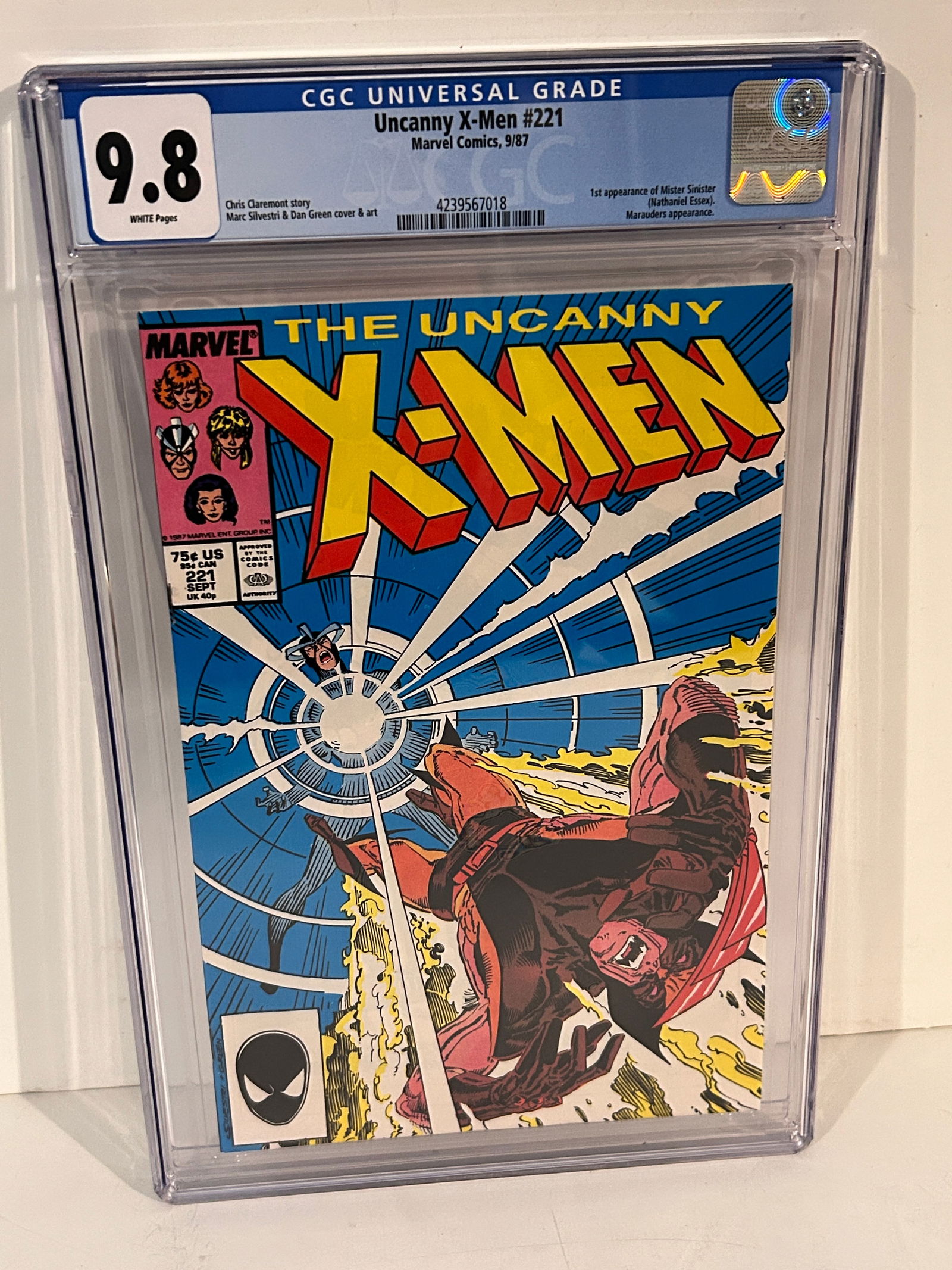 Vintage Comic Book Uncanny X-Men #221 CGC 9.8 White 1st Appearance of Mister Sinister (1 of 2)