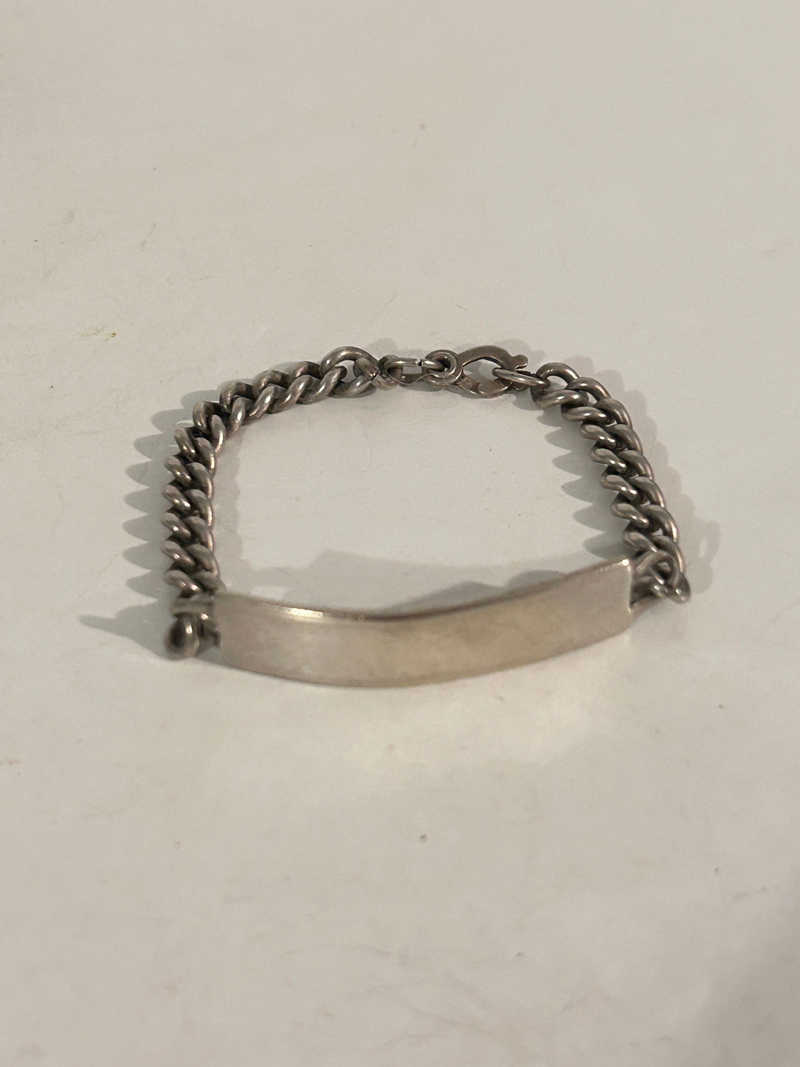 Vintage Sterling Silver name plate Bracelet 7" (1 of 5)