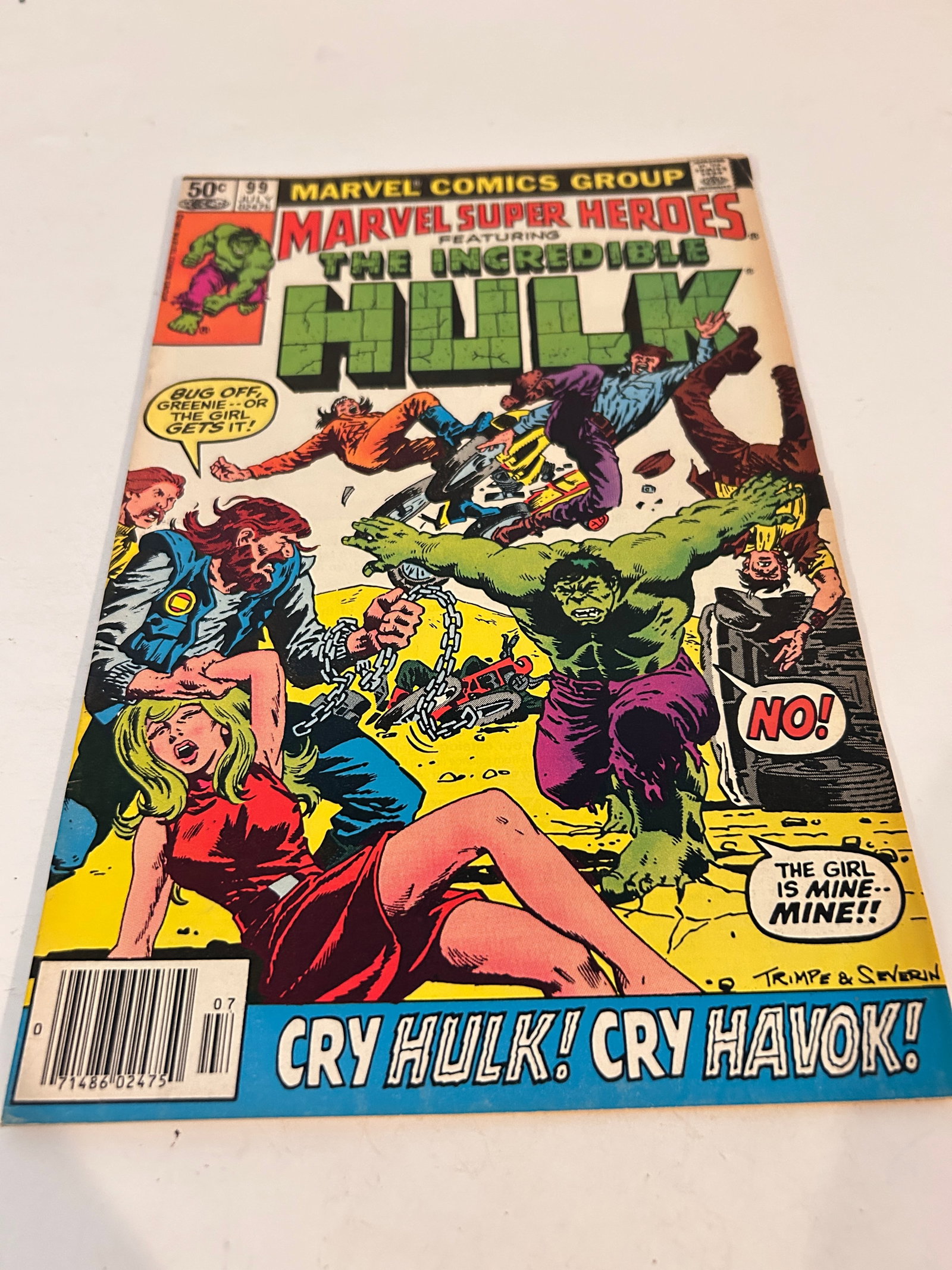 Vintage Comic Book Marvel Super-Heroes # 99: Vintage Comic Book Marvel Super-Heroes # 99 Please view all photos as they are part of the description and condition of this Item, Feel free to contact me with questions or picture requests! Used Item