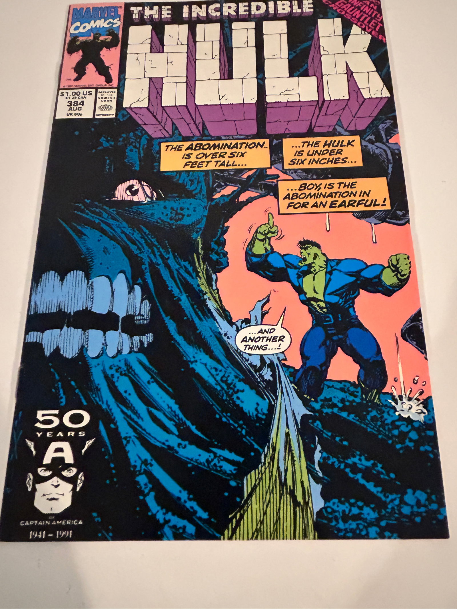 Vintage Comic Book Incredible Hulk # 384: Vintage Comic Book Incredible Hulk # 384 Please view all photos as they are part of the description and condition of this Item, Feel free to contact me with questions or picture requests! Used Item AS