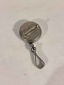 Vintage Retractable Key Ring Metal Chain Heavy Duty Belt pin