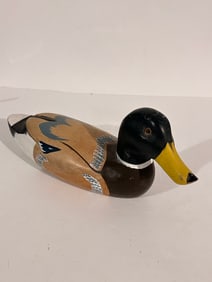 Vintage Wood Carved Duck