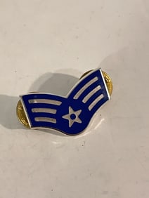 US AIR FORCE Insignia Enlisted Senior Airman E-4 Blue Enamel Pin