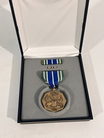 U.S. Army Achievement Medal. Early (First) Issue with Case, Ribbon and Lapel Pin