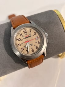 Timex® Men's Expedition Field Leather Watch Working
