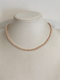 Vintage Monet Faux peral Necklace Sz 16"