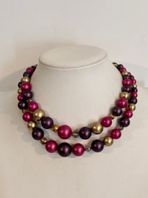 Vintage Star bead Necklace Sz 13"
