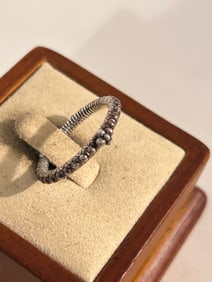 Barbara Bixby Sterling Silver Floral Design Ring Sz 8